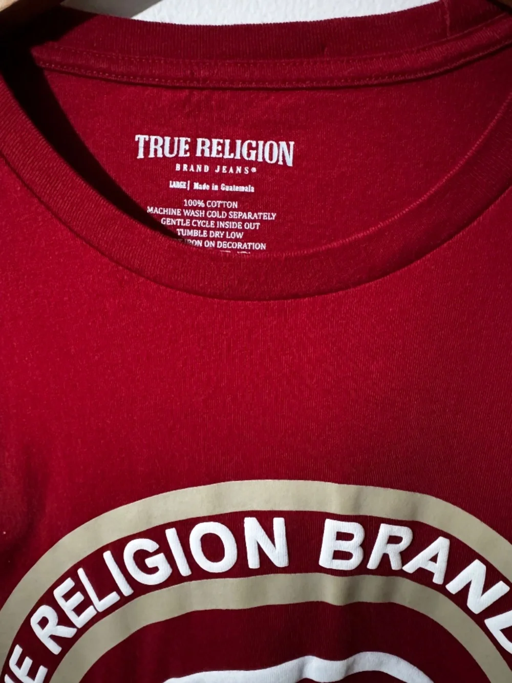 True Religion Rex Size Large Men shirt casual sport Buddha